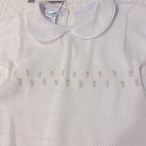 Cuclie Baby Rosette Stripe Footie